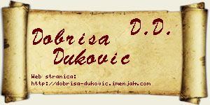 Dobriša Duković vizit kartica